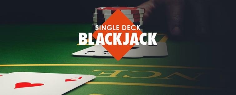 Get back to basics with this popular single-deck version of the incredibly popular casino table game, blackjack. With buttons that appear on an as-needed basis, this blackjack is as minimalist as it gets. Thats good news for serious blackjack players who want to focus their attention on the game  not distracting buttons. Elevate your game with this slick streamlined blackjack thats played the way it was meant to be played: with one deck. Simply throw down a bet between SC1 and SC300, hit Deal, and let the action begin.