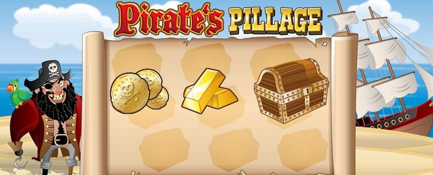 Ahoy there, matey, let's set sail for the seven seas. There's plenty of booty and riches just waiting to be pillaged! Oh yes, all you landlubbers, there's treasures aplenty in Pirate's Pillage, a scratch-and-win game that'll have you scouring the bottom of Davey Jones' locker! Arr, you'll be trying your luck and scratching to win all the plunder the high seas have to offer - with symbols including Rum Bottles, Spy Glasses, Compasses, Coins, Chalices, and Golden Bars. So, raise your sails, check the rigging and say, 'aye aye, captain' as you launch into an epic adventure with Pirate's Pillage.