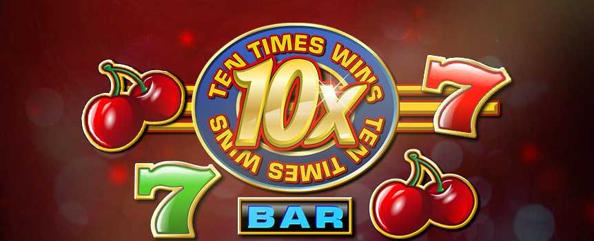 Como jugar Ten Times Wins Prueba un poco de cómo era Las Vegas clásica con 10X Wins, un juego de tragamonedas tradicional de 3 carretes y 3 líneas que no se guarda nada cuando se trata de acción a un ritmo acelerado. Esta secuela de 5X Wins ofrece a los jugadores lo que hizo del original un éxito, incluyendo un comodín multiplicador que ahora vale el doble. El icono de 10X Wins es intercambiable por cualquier icono para formar combinaciones ganadoras y multiplicar tus ganancias por 10, y ese es solo el comienzo. Si logras una combinación con tres comodines en línea, ganarás el bote de SC50 000 en este tragamonedas que de seguro se volverá un clásico de todos los tiempos.