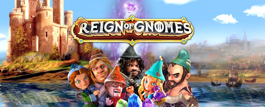 It’s the age of gnomes in this all-ways-pay 3D slot. Gnome royalty spins through the five reels, offering 243 ways to trigger payouts. Simply land matching icons anywhere on three or more consecutive reels to win. Wilds will help you land additional payouts by substituting for other symbols, and scatters trigger free spins with a special Golden Amulet bonus at the end of each free game. With so many opportunities to land bonus payouts in a fantasy-themed setting, Reign of Gnomes is a must-spin slot for everyone looking for a thrilling slot experience.