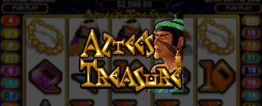 Hunt for the greatest treasure known to the ancient world when you learn how to play the online Slot game, Aztec's Treasure.