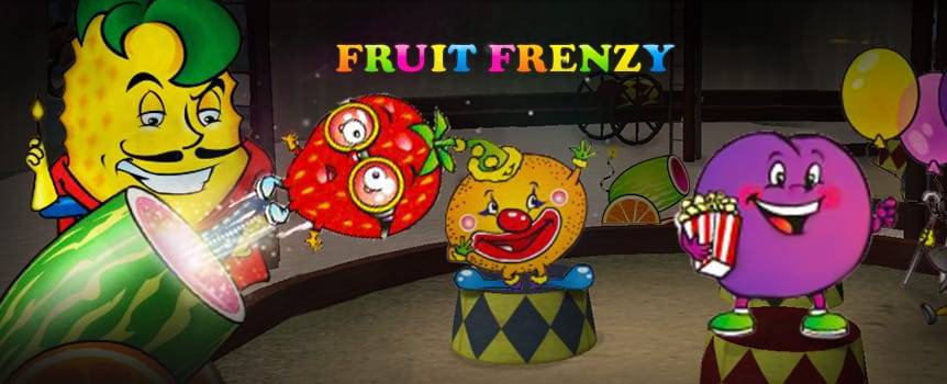 Mom always said don't play with your food... but she never met a bunch of fruits like these. Bananas, oranges, pears and strawberries come together to put on a heck of a show under the big top, and you can win big at their zany performances.