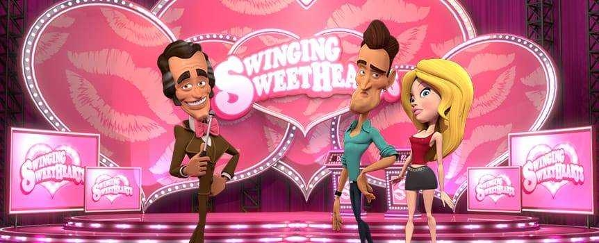 Sube al palco porque esta es tu oportunidad de participar del mayor juego de shows de casamientos del mundo, Swinging Sweethearts. Podrás escoger al presentador para intentar conquistar la simpatía de la mejor chica en el palco. Esa chica linda tiene el poder de decisión: ¿será que ella escogerá el corazón? o ¿preferirá los premios de dinero? Esfuérzate mucho y muestra muchas perlas blancas para impresionar a esa linda participante y trata de volver con ella a sus brazoso al menos con algunos premios de dinero. Quien sabe, quizás consigas ambossolo hay una manera de descubrirlo. No te pierdas esta acción celestina.